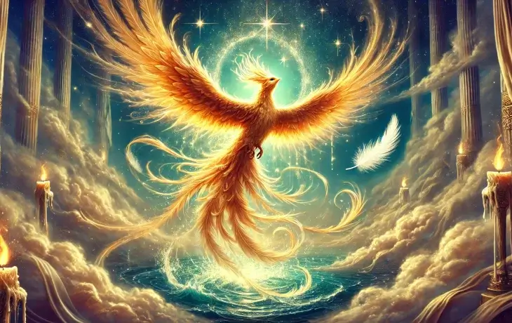 Ülgür – Işıktan doğan, göğün ve suyun kuşu; altın tüyleriyle parlayan efsanevi varlığın kutsal yükselişi